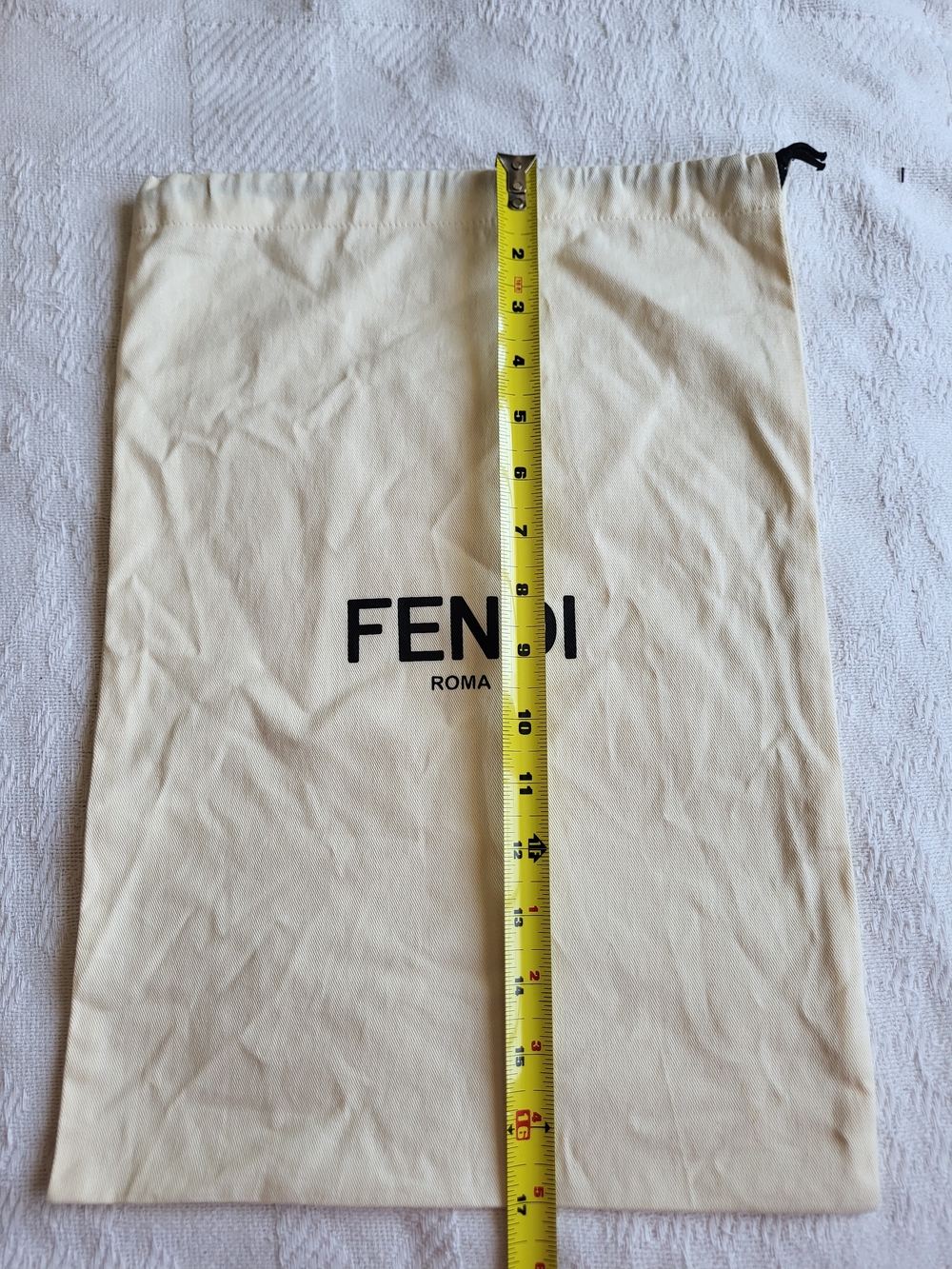 Fendi Roma Cream Drawstring Dust Bag - Picture 5 of 6